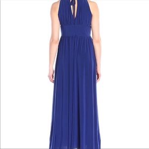 Royal blue formal dress .